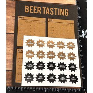 Beer Tasting SCORE Cards & Stickers Set 10 Cards With Stickers 234022976